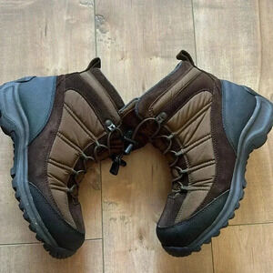 Lands' End Extreme Squall Winter Hiking Boots Suede Waterproof Fleece Lined 7B